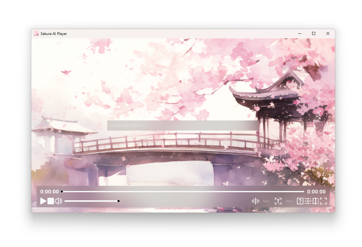 Sakura AI Player 界面预览